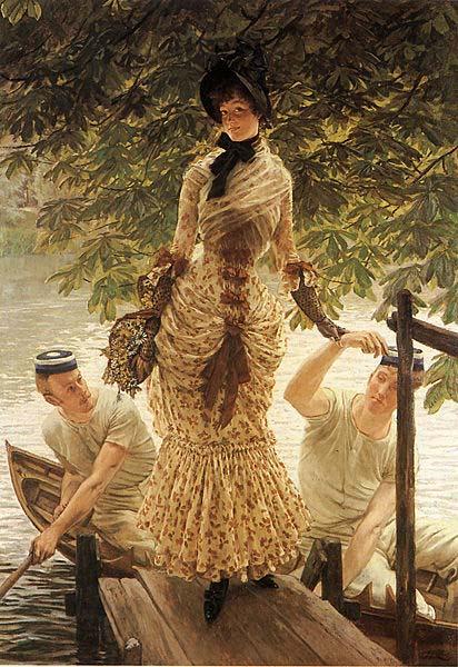 James Tissot On the Thames oil painting picture
